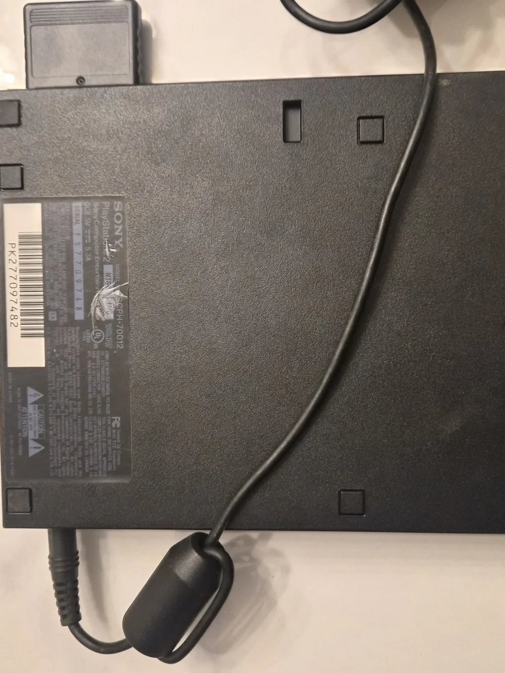 Sony Black PlayStation 2 Slim System with DualShock Controllers and Cables